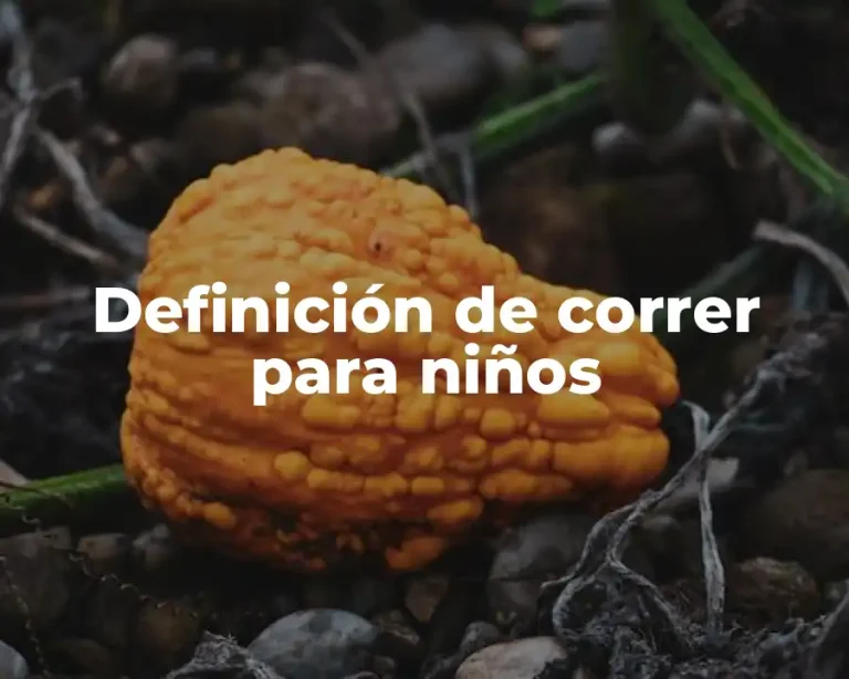 Definición de correr para niños