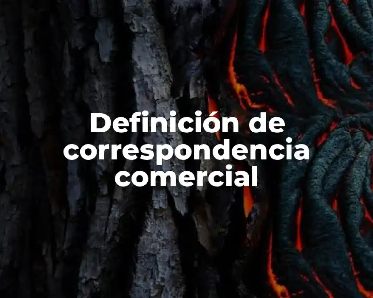 Definición de correspondencia comercial