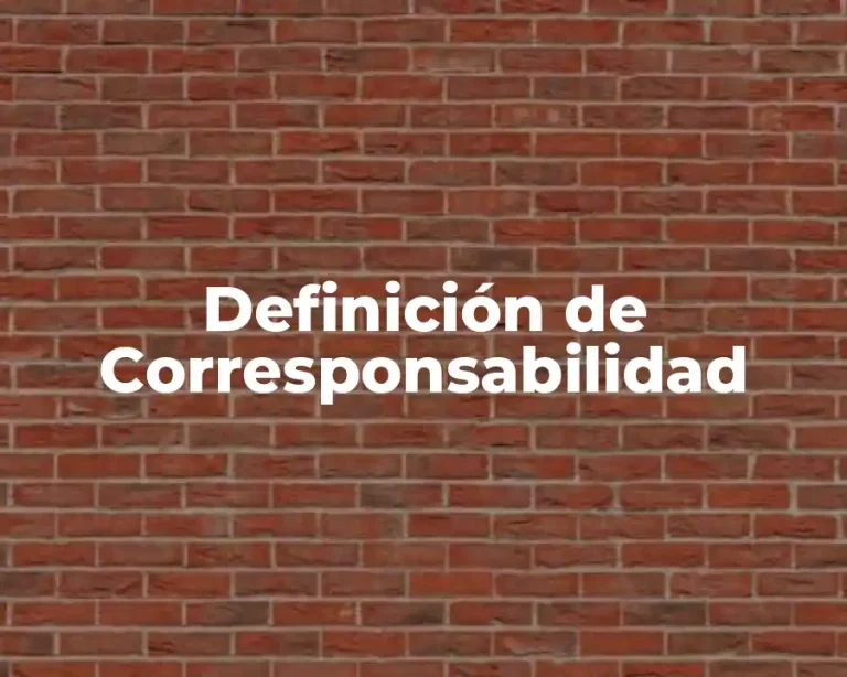 Definición de Corresponsabilidad