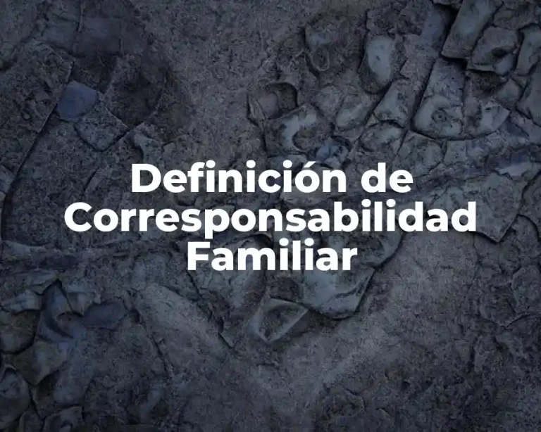 Definición de Corresponsabilidad Familiar