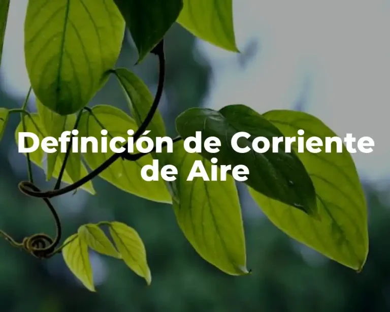 Definición de Corriente de Aire
