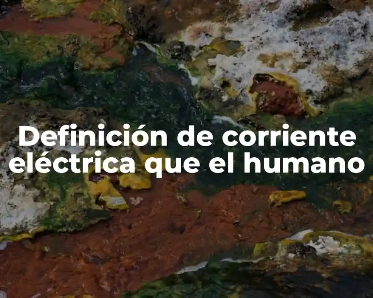 Definición de corriente eléctrica que el humano