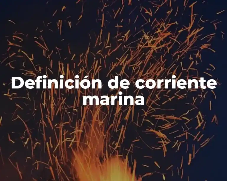 Definición de corriente marina