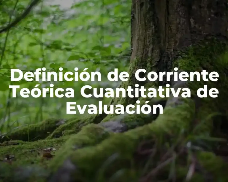 Definición de Corriente Teórica Cuantitativa de Evaluación