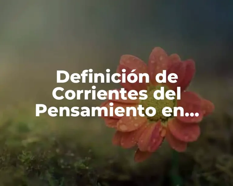 Definición de Corrientes del Pensamiento en Conflictos