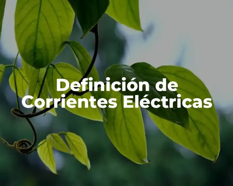 Definición de Corrientes Eléctricas