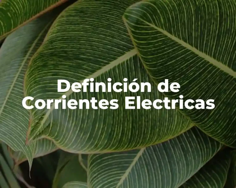 Definición de Corrientes Electricas