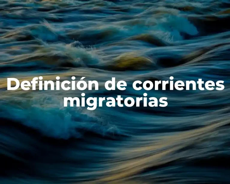 Definición de corrientes migratorias