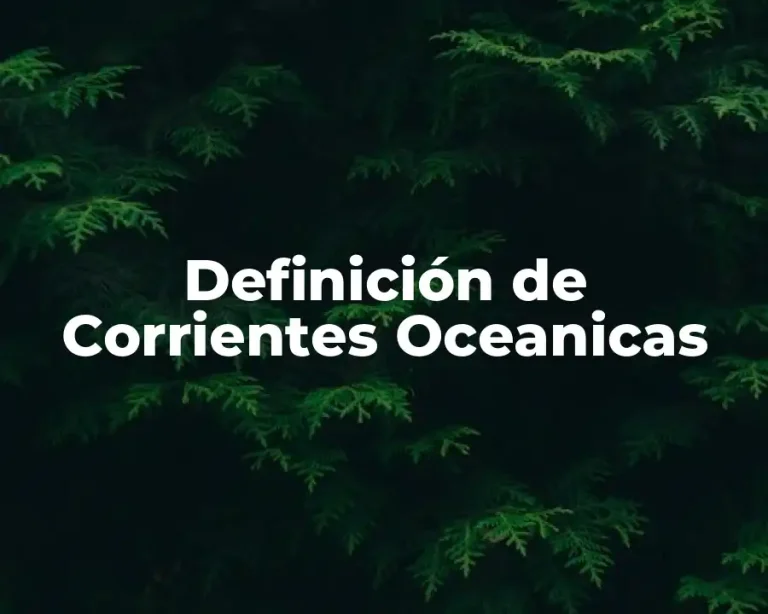Definición de Corrientes Oceanicas