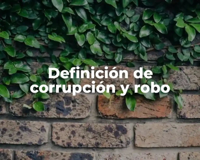 Definición de corrupción y robo