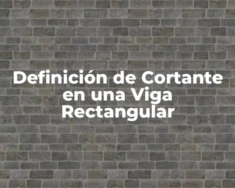 Definición de Cortante en una Viga Rectangular
