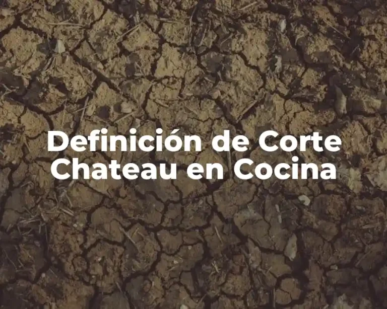 Definición de Corte Chateau en Cocina