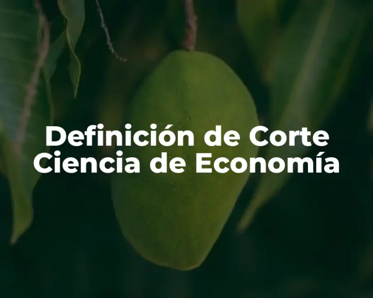Definición de Corte Ciencia de Economía