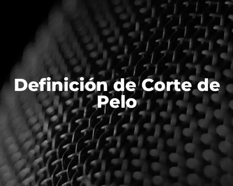 Definición de Corte de Pelo