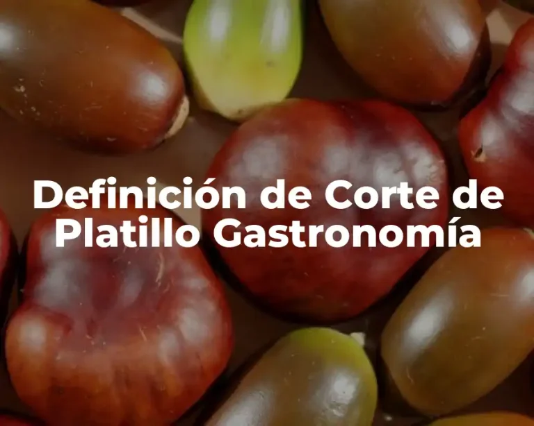 Definición de Corte de Platillo Gastronomía