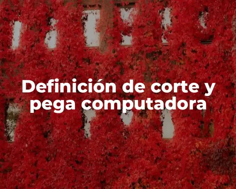 Definición de corte y pega computadora