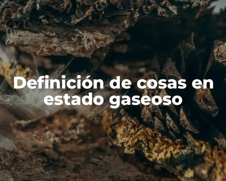 Definición de cosas en estado gaseoso