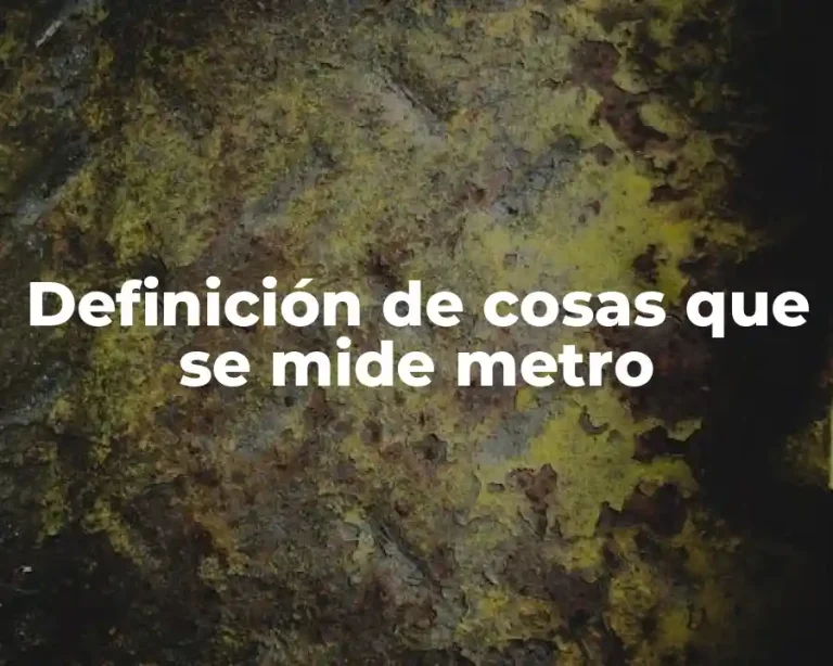 Definición de cosas que se mide metro