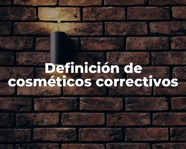 Definición de cosméticos correctivos
