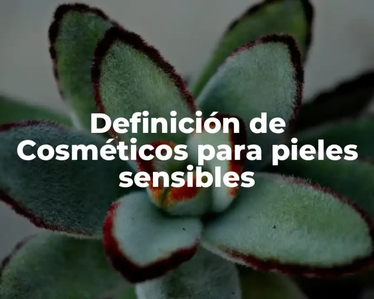 Definición de Cosméticos para pieles sensibles