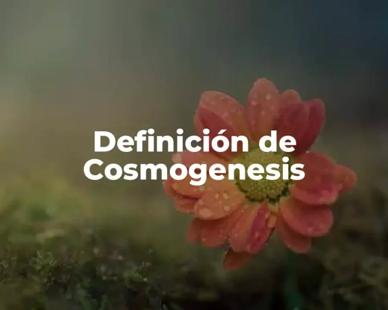 Definición de Cosmogenesis