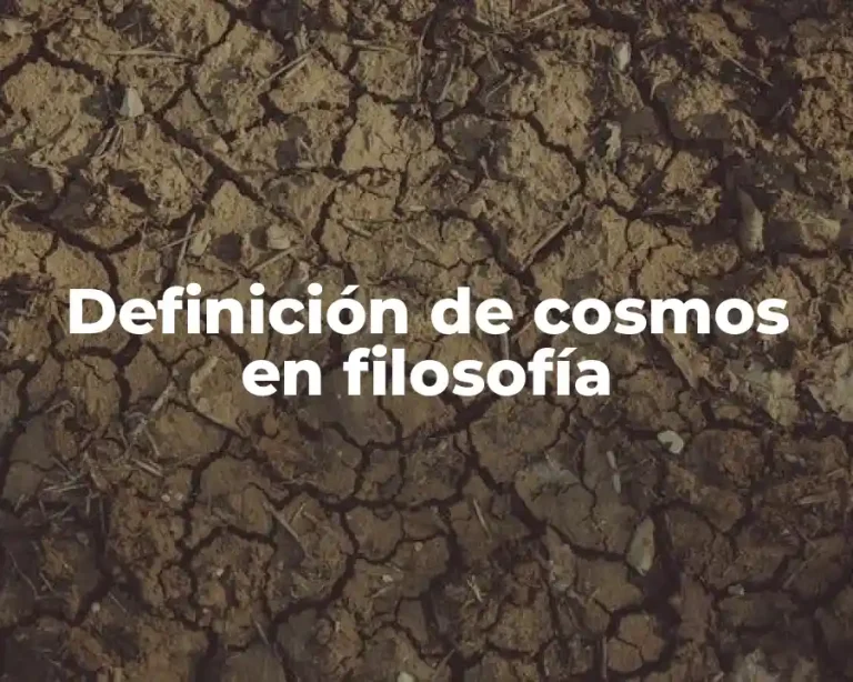 Definición de cosmos en filosofía
