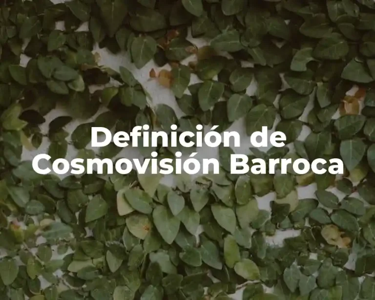 Definición de Cosmovisión Barroca