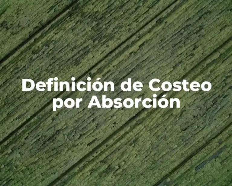 Definición de Costeo por Absorción