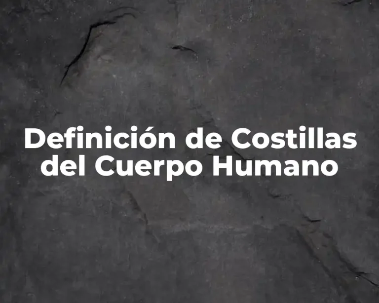 Definición de Costillas del Cuerpo Humano