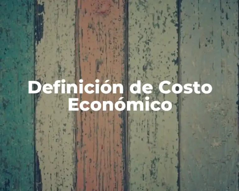 Definición de Costo Económico