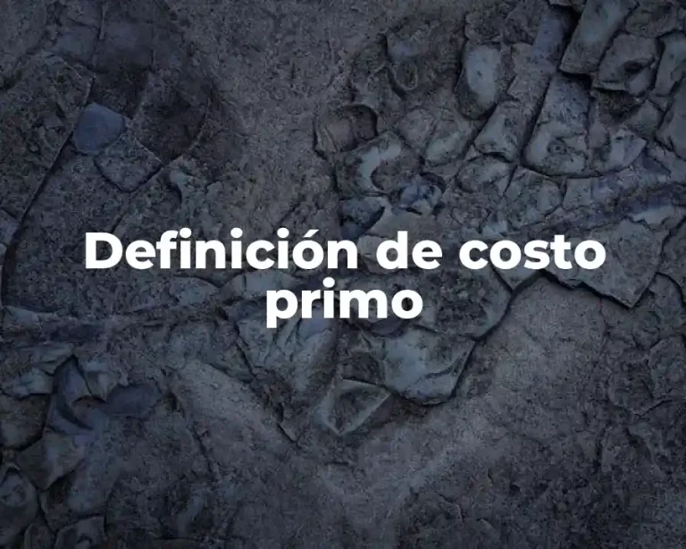 Definición de costo primo