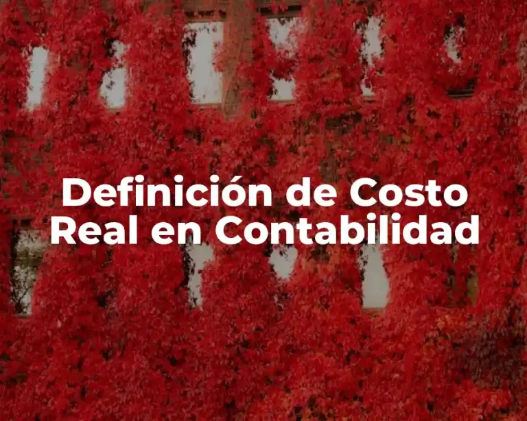 Definición de Costo Real en Contabilidad
