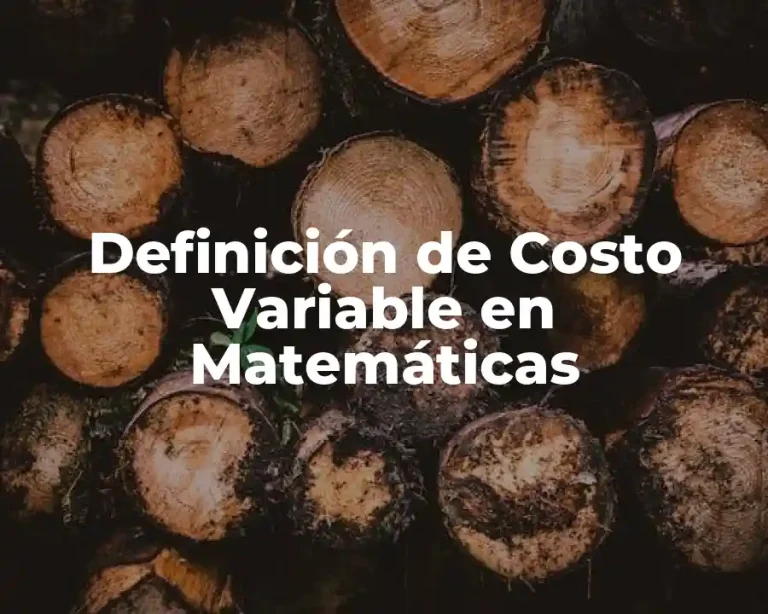 Definición de Costo Variable en Matemáticas