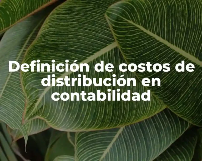 Definición de costos de distribución en contabilidad