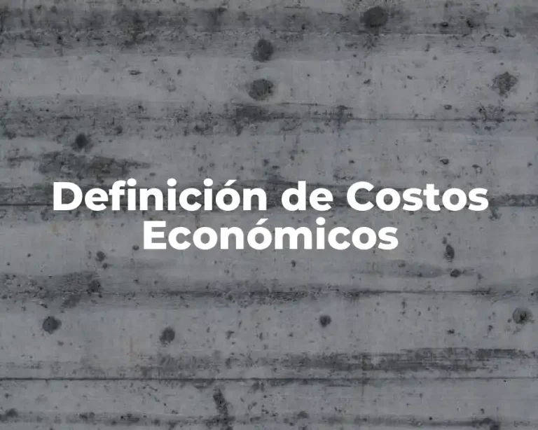 Definición de Costos Económicos