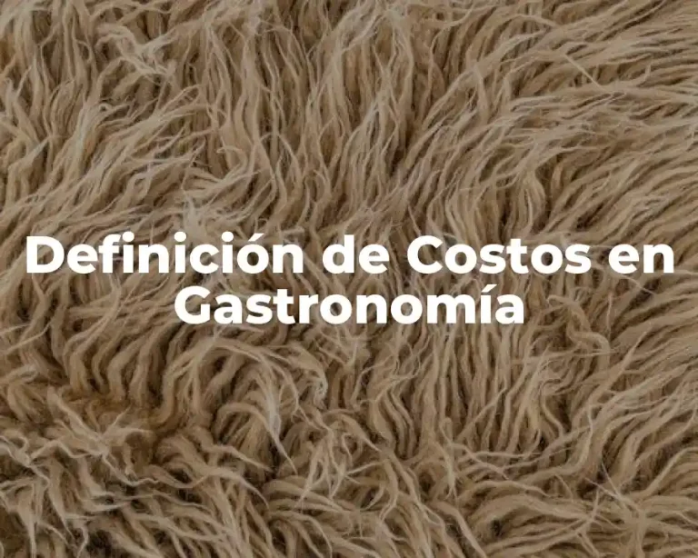 Definición de Costos en Gastronomía
