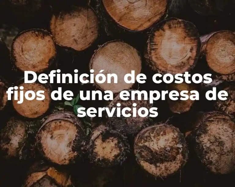 Definición de costos fijos de una empresa de servicios