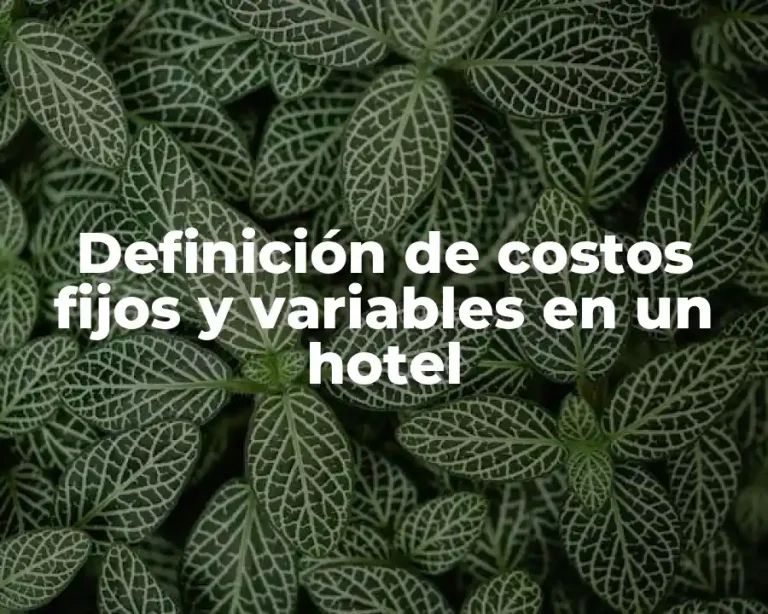 Definición de costos fijos y variables en un hotel