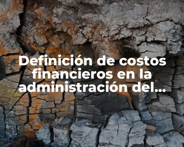 Definición de costos financieros en la administración del mantenimiento