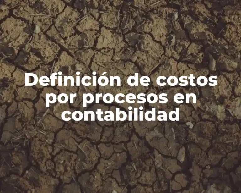 Definición de costos por procesos en contabilidad