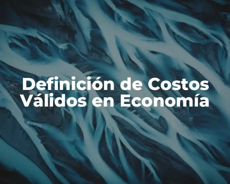 Definición de Costos Válidos en Economía