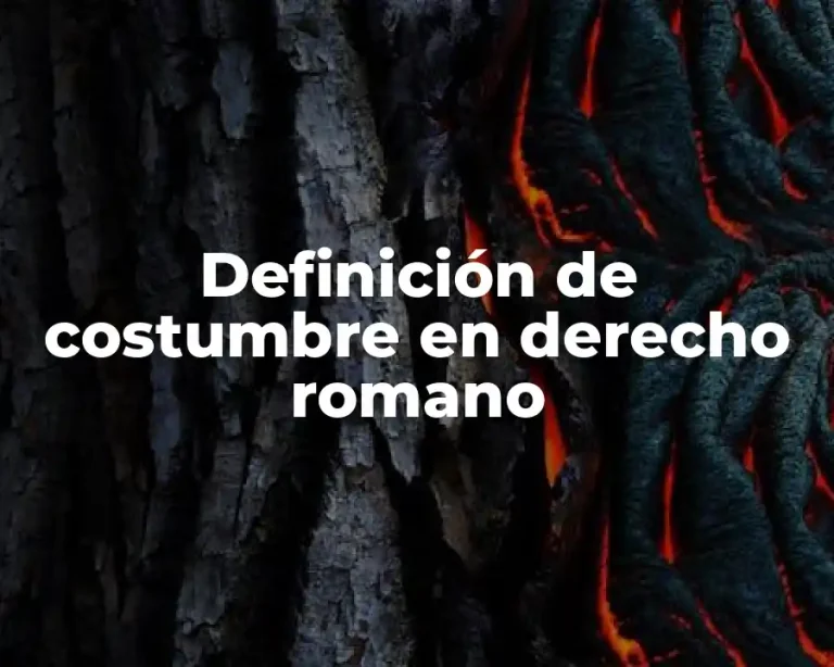 Definición de costumbre en derecho romano