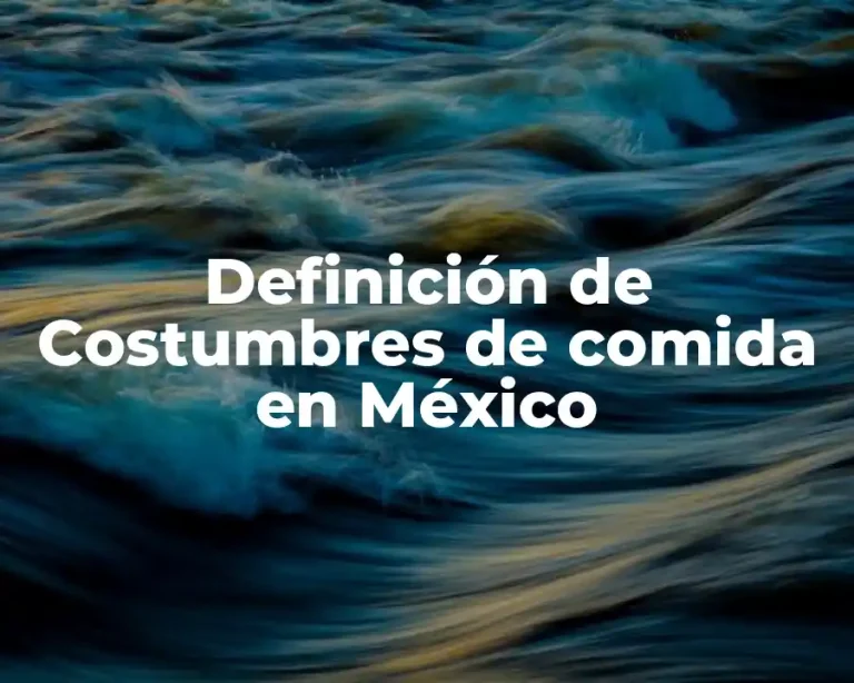 Definición de Costumbres de comida en México
