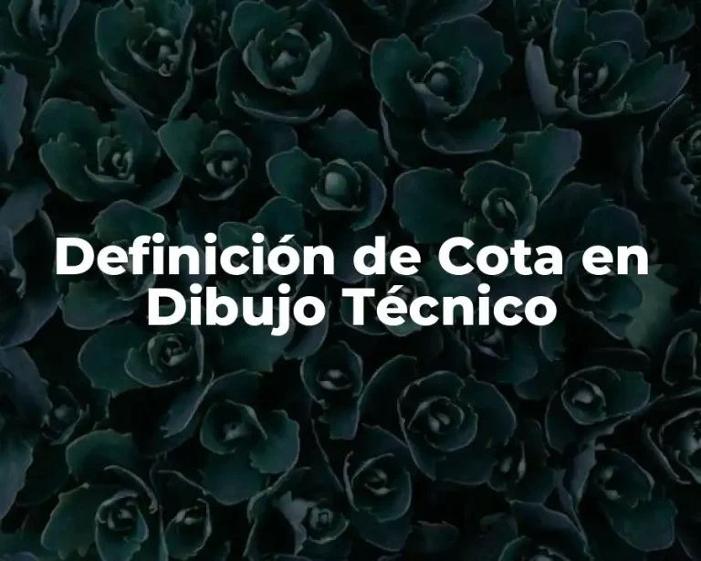 Definición de Cota en Dibujo Técnico