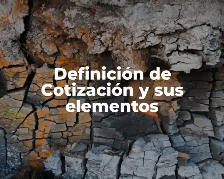 Definición de Cotización y sus elementos
