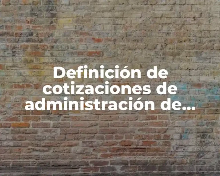 Definición de cotizaciones de administración de condominios