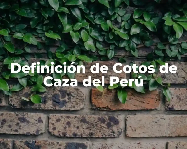Definición de Cotos de Caza del Perú