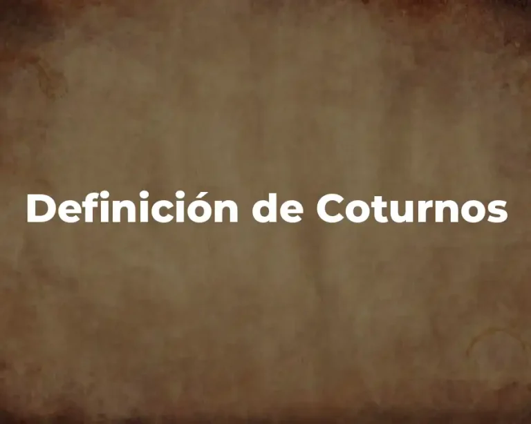 Definición de Coturnos