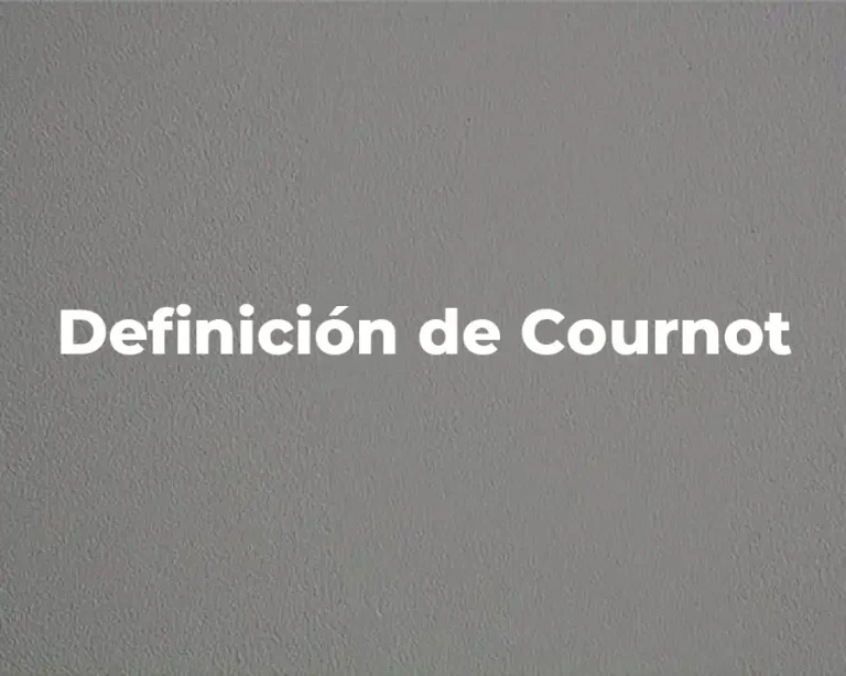 Definición de Cournot