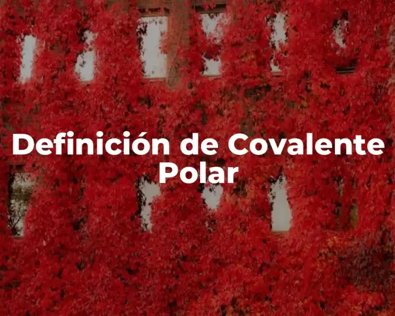 Definición de Covalente Polar
